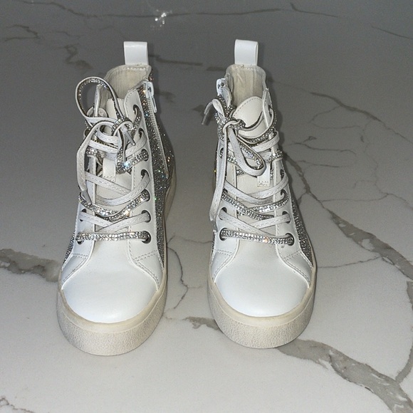 Steve Madden Bondi Rhinestone High Top Sneaker | 5M - Picture 3 of 8